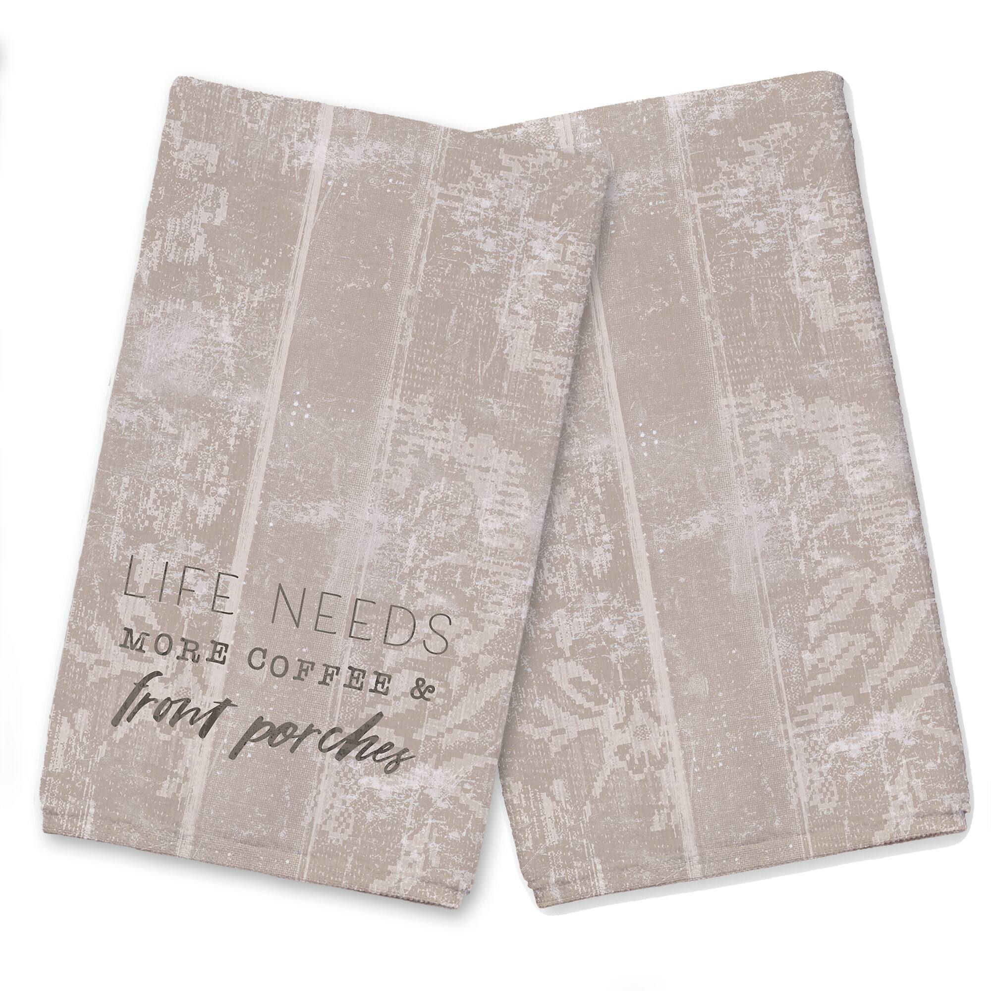 More Coffee & Front Porches Tea Towel Set